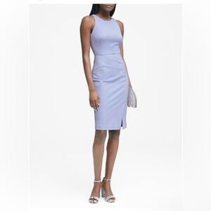 Banana Republic BI-STRETCH RACER-NECK SHEATH DRESS sz 8